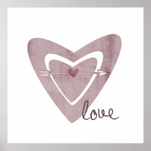 Póster Corazón con flecha