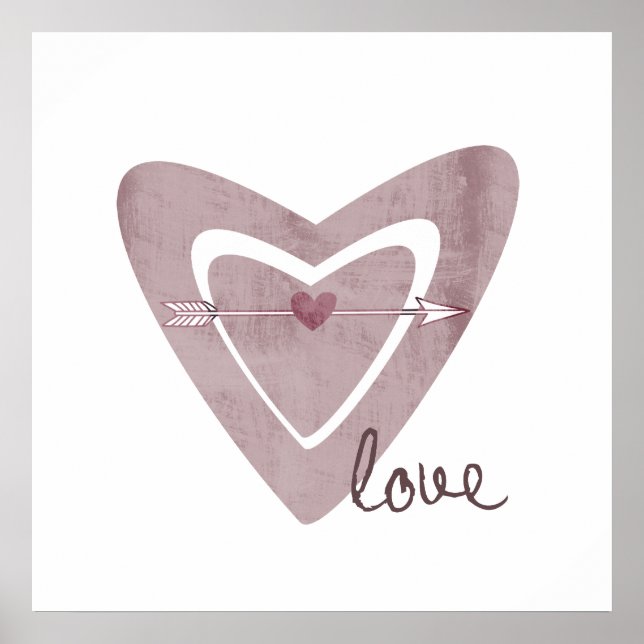 Póster Corazón con flecha (Frente)