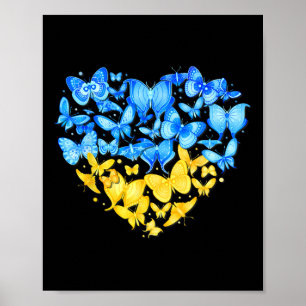 Póster Corazón Corazón Ucrania Mariposa Ucrania Girasol 1