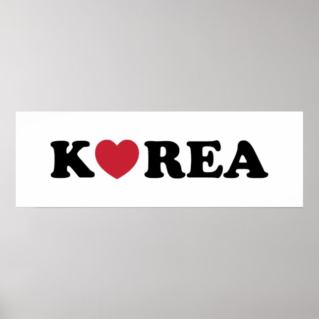 Póster Corazón de amor de Corea (Frente)