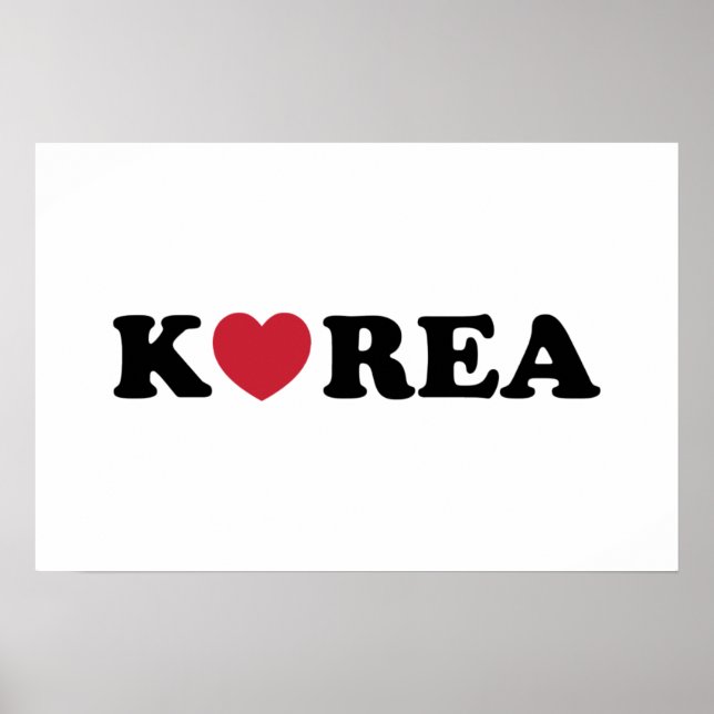 Póster Corazón de amor de Corea (Frente)