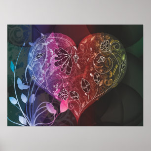 Póster corazón de amor maduro funkadelic