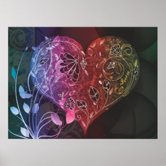 Póster corazón de amor maduro funkadelic