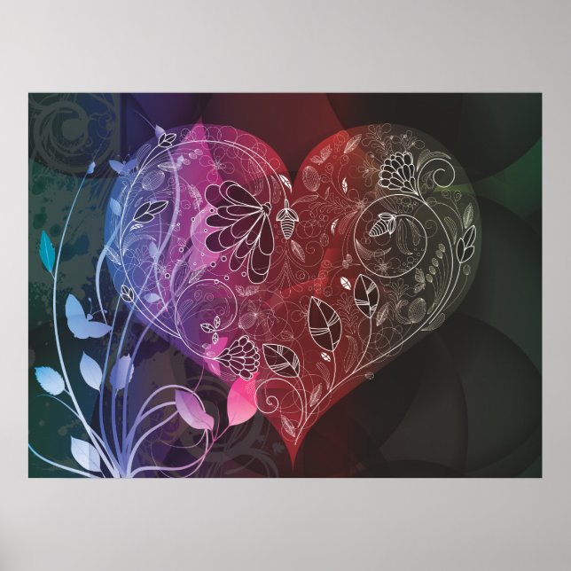 Póster corazón de amor maduro funkadelic (Frente)