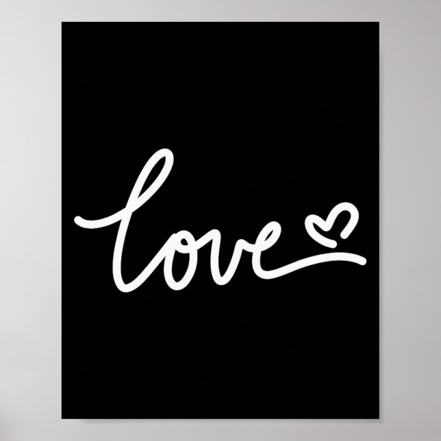 Póster Corazón de amor para San Valentín  (Frente)