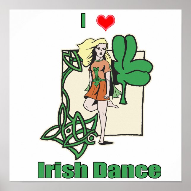 Póster Corazón de baile irlandés (Frente)