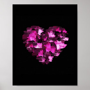 Póster Corazón de camuflaje
