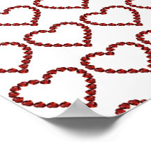 Corazón de Gemstone de Ruby Rojo