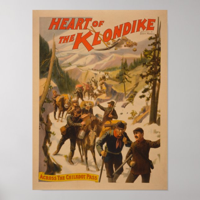 Póster Corazón de Klondike - a través del paso de Chilkoo (Frente)