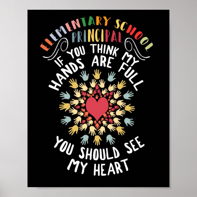 Póster Corazón de la Apreciación Principal de la Escuela  (Frente)