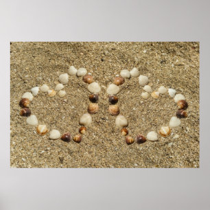 Póster Corazón de la concha del mar