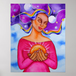 Póster Corazón de la curación