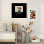 Póster Corazón de la escritura linda foto moderna mejores<br><div class="desc">El corazón de la escritura linda foto moderna de los mejores amigos simple decoración de casa minimalista elegante regalo de poster blanco y negro.</div>