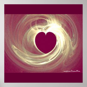 Póster Corazón de la frambuesa