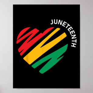 Póster Corazón de la historia negra de la libertad africa