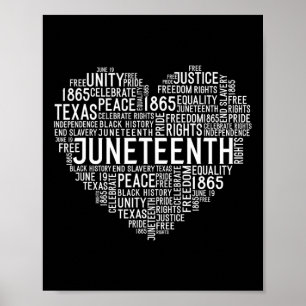 Póster Corazón de la historia negra de la libertad africa