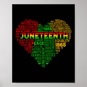 Póster Corazón de la historia negra de la libertad africa