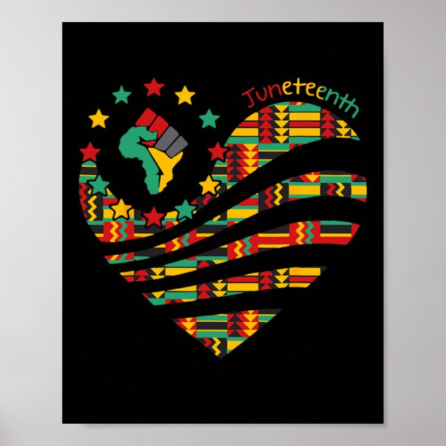 Póster Corazón de la historia negra de la libertad africa (Frente)
