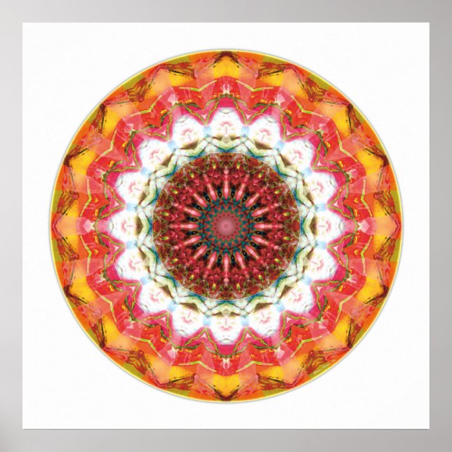 Póster Corazón de la rendición Mandala 1 (Frente)