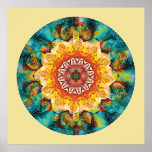 Póster Corazón de la rendición Mandala 4