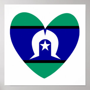 Póster Corazón de las Islas del Estrecho de Torres