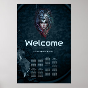 Póster Corazón de león y fuerza femenina
