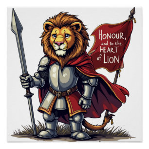 Póster Corazón de leones