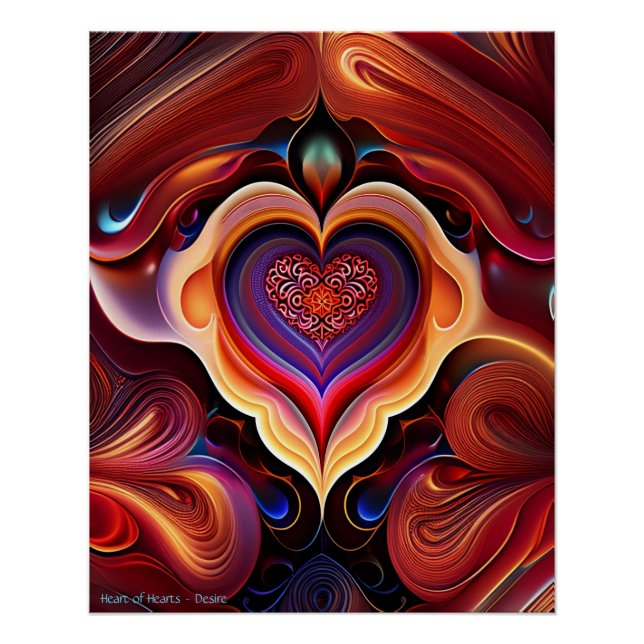 Póster Corazón de los corazones - Deseo (Anverso)