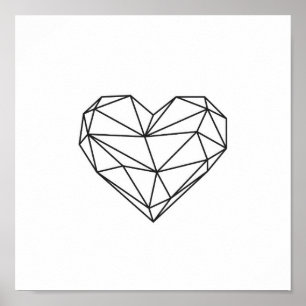 Póster Corazón de polos bajos
