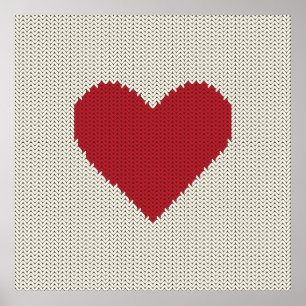 Póster Corazón de punto