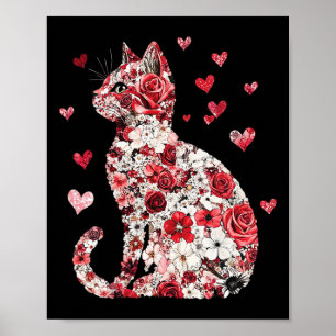 Póster Corazón de San Valentín - Feliz Meowentine