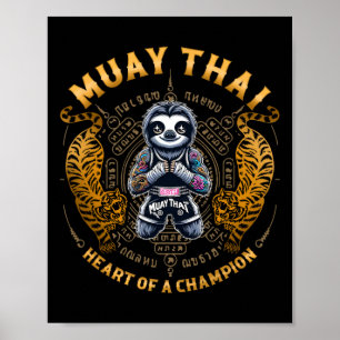 Póster Corazón De Un Campeón - Kickboxing Y Muay Thai Cor