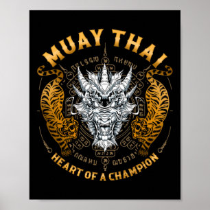 Póster Corazón de un Campeón - Kickboxing y Muay Thai Dra