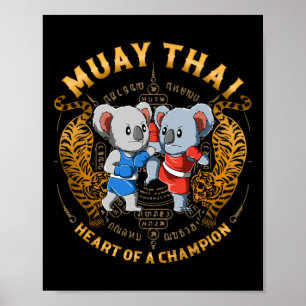 Póster Corazón de un campeón - Kickboxing y Muay Thai Koa