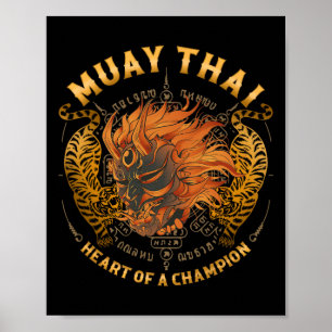 Póster Corazón de un campeón - Kickboxing y Muay Thai Oni