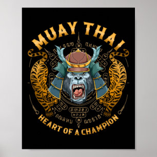 Póster Corazón de un campeón - Kickboxing y Muay Thai Sam