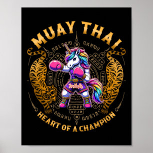 Póster Corazón De Un Campeón - Kickboxing Y Muay Thai Uni