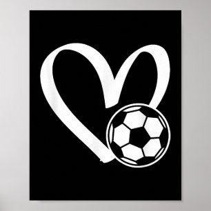 Póster Corazón del balón de fútbol