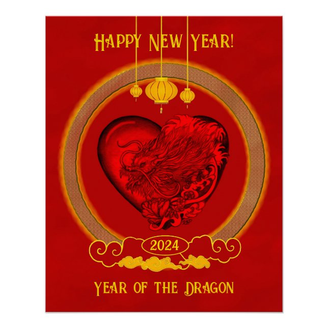 Póster Corazón del dragón, Año del dragón (Anverso)
