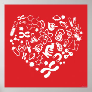 Póster Corazón del espacio y de la ciencia