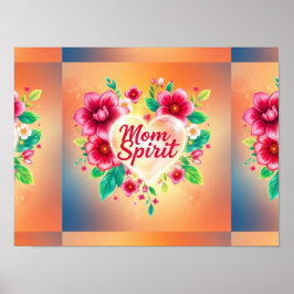 Póster Corazón del espíritu feroz de mamá