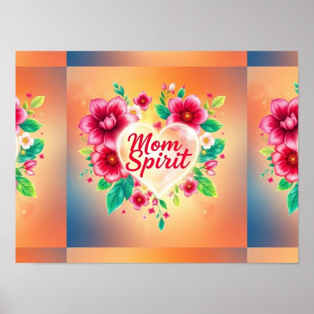 Póster Corazón del espíritu feroz de mamá (Frente)