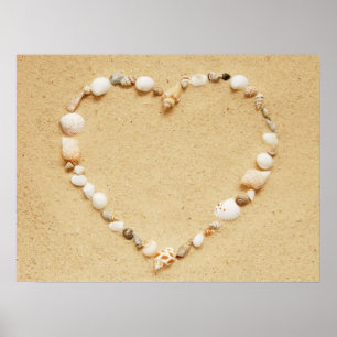 Póster Corazón del Seashell