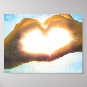 Póster corazón del sol