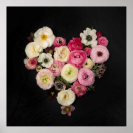 Póster Corazón en flor