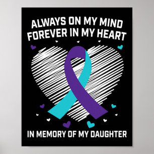 Póster Corazón En Memoria De La Conciencia Sobre El Suici