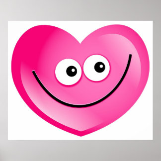 Póster Corazón feliz