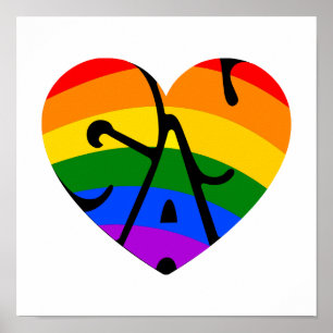 Póster Corazón gay
