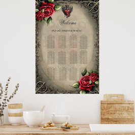 Póster Corazón gótico elegante pero místico