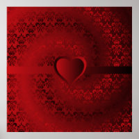 Corazón húmedo rojo
